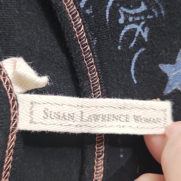 Susan Lawrence Crop Top Woman Size 2X tshirt Top Stars Juky 4th Flag - Picture 3 of 8